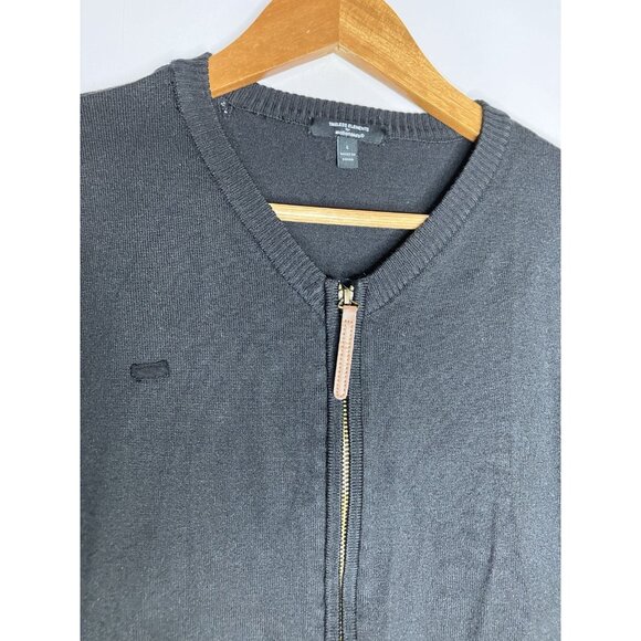 McDonald’s Timeless Elements Black Zip Up Cardigan Women's Size Large READ - Picture 2 of 10